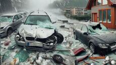 Italy's Worst Storm! Hail and Flooding Ravage Oria Streets - Videoclip.bg