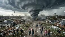 What a scary night in the US!!Illinois was devastated by monster hail and a mega tornado. - Videoclip.bg