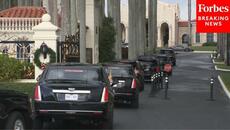 JUST IN: President Trump Arrives At Trump Int'l Golf Club In West Palm Beach, Florida - Videoclip.bg