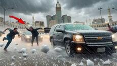 Bad weather today in Saudi Arabia.. Damaging hail and flooding in the asir - Videoclip.bg