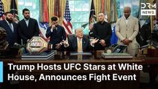 President Trump Meets UFC Champions at the Oval Office, Unveils Massive Fight Event | AC1N - Videoclip.bg