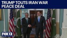 President Trump touts potential peace deal with Iran | FOX 13 Seattle - Videoclip.bg