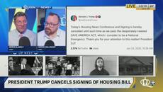 President Trump cancels plan to sign major housing bill - Videoclip.bg