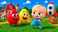 Which color surprise egg is the favorite? | Lala Loops Kids Songs & Nursery Rhymes - Videoclip.bg
