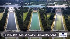 President Trump acknowledges 'no video or proof' of alleged vandalism to Reflecting Pool - Videoclip.bg