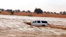 Арабин в пустинята! Смях....видя вода и вкара джипа си в реката - Videoclip.bg