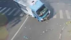 Велосипедист оцеля на косъм при тази случка - Videoclip.bg