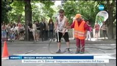 Участници от Х Factor боядисаха пешеходна пътека във Варна - Новините на Нова (23.06.2015г.) - Videoclip.bg