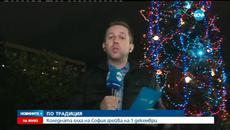Заблестя в центъра на София коледната елха - Videoclip.bg