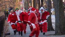 Епичен Коледен бой с чували в Ню Йорк 2015 - Червената запллаха - Videoclip.bg
