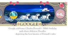 Писателят Шарл Перо (Charles Perrault) почете Google Doodle! - Videoclip.bg