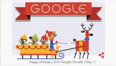 Весели празници от Google! Happy Holidays 2014 Google Doodle - Videoclip.bg