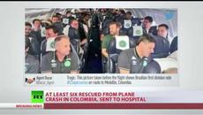 Самолет с 81 души на борда, сред които бразилски футболен отбор, се е разбил по време на полета си към град Меделин в Колумбия, 
