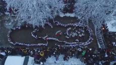 Празнуваме Богоявление / Йордановден 2017 Легендарното мъжко хоро в Тунджа снимано от въздуха! - Videoclip.bg