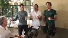 Григор Димитров, Томи Хаас, Дейвид Фостър,Новак Джокович и Роджър Федерер изпълняват  Chicago, Hard To Say I'm Sorry - Videoclip