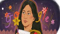 Камала Дас с GOOGLE! Kamala Das , Kamala Das Google Doodle - Kamala Das, е индийска английска поетеса - Videoclip.bg