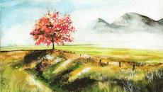 Акварел:Рисуване на пейзаж (2) от Maria Raczynska - Videoclip.bg