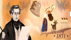 Google почете Виктор Юго (Victor Hugo) с Doodle 2017 - Videoclip.bg
