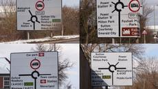 Пътни знаци в Англия сочат към митичните Средната Земя, Готъм Сити и Нарния - Videoclip.bg