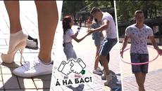 ЯК ПИЧАГА обува ТОКЧЕТА и върти обръч в центъра (А на бас) - Videoclip.bg