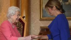 Красива българска шевица на ревера на британската кралица Елизабет II - Videoclip.bg