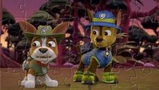 Пъзел за деца. Кученцата Тракър и Чейс от Пес Патрул. Paw Patrul Puzzle for Кids. - Videoclip.bg