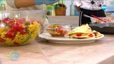 Рецептите днес: Печена салата и зеленчукова кесадия с пиле - „На кафе” (14.07.2020) - Videoclip.bg