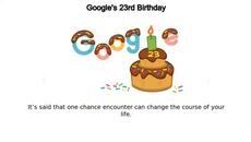 Честит Рожден Ден 23 г. :) с Моят Гугъл!!! Google Google's 23rd Birthday - Videoclip.bg