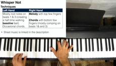 How to Play Whisper Not (Jazz Piano) - with Sheet Music - Videoclip.bg