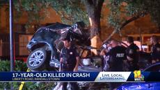 Teenager dies after crash Monday in Randallstown - Videoclip.bg