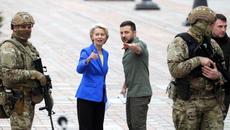 Урсула фон дер Лайен в Киев! ЕС ще осигури 100 млн. евро за възстановяване на украински училища - Videoclip.bg