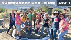 Building a Superadobe Dome Home - Day 1 - Videoclip.bg