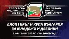 ДЛОП I-ви кръг и Купа "България" за Младежи и Девойки, 23.04-28.04.2025 г., гр. Ботевград - Videoclip.bg