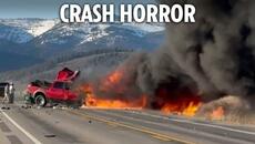Seven killed after tourist bus crashes and bursts into flames at national park - Videoclip.bg