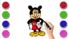 Mickey Mouse Easy Drawing, Panting & Coloring for Kids and Toddler's - Videoclip.bg