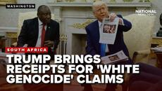 Trump confronts South African president with video, receipts of 'white farmer genocide' - Videoclip.bg