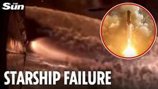 SpaceX's Starship BURNS UP after explosion caught on camera - Videoclip.bg