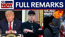 WATCH: President Trump asked about anti-ICE protests, Elon Musk & more - Videoclip.bg