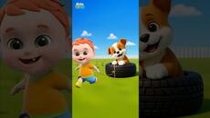 Wheels On The Bus Go Round And Round | Nursery Rhymes #youtubeshorts #shorts #shortvideo - Videoclip.bg