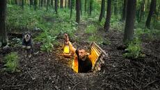 Building the most secret dugout for survival. Bushcraft. Survival. Dugout. - Videoclip.bg