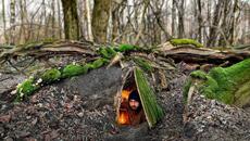 Building a Warm, Secret Dugout Under the Roots of a Fallen Tree | Bushcraft, Survival, Dugout - Videoclip.bg