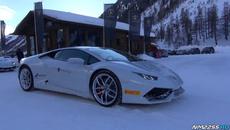 Lamborghini Дрифтира на сняг - Videoclip.bg